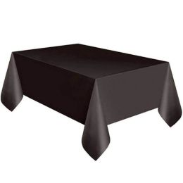 1PC 137*183cm Plastic Disposable Tablecloth Solid Color Wedding Birthday Party Table Cover (Color: Black, size: 183cm by 137cm)