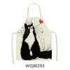 1pcs Kitchen Apron Cute Cat Printed Sleeveless Cotton Linen Aprons For Men Women Home Cleaning Tools