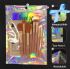 Smell Proof Bags & Resealable Foil Pouch Bag [100 PCS ] Great for Party Favor Food Storage (Holographic Color, 8 x 5.5 Inch)