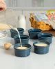 FE Ramekins, Lace Emboss Ramekin 8 oz Oven Safe, Creme Brulee Set of 6, Ceramic Souffle Dish for Baking Dessert and Cake