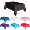 1PC 137*183cm Plastic Disposable Tablecloth Solid Color Wedding Birthday Party Table Cover