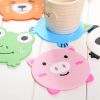 Creative cute cartoon animal silicone coaster insulation pad thick soft rubber bowl pad