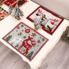 Christmas decorations European cartoon forest man placemat holiday atmosphere decoration props