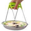 Bowl Holder Bowl Clamp Tongs Clip Pot Stainless Steel Foldable Dish Holder Steamer Lifter Picker Heat Insulation Plate Tong Anti-hot Clamp Gripper