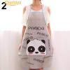 Women Cartoon Kitchen Cooking Bib Charm Apron