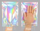 Smell Proof Bags & Resealable Foil Pouch Bag [100 PCS ] Great for Party Favor Food Storage (Holographic Color, 8 x 5.5 Inch)