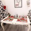 Christmas decorations European cartoon forest man placemat holiday atmosphere decoration props