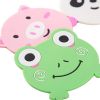 Creative cute cartoon animal silicone coaster insulation pad thick soft rubber bowl pad