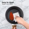 Egg Frying Pan Non Stick 20cm/ 8 inch, Induction Wok for Steak Bacon Hot-Dog Burgers, Forged Aluminum Woks Nonstick Anti-Scratch Coating Anti-scalding